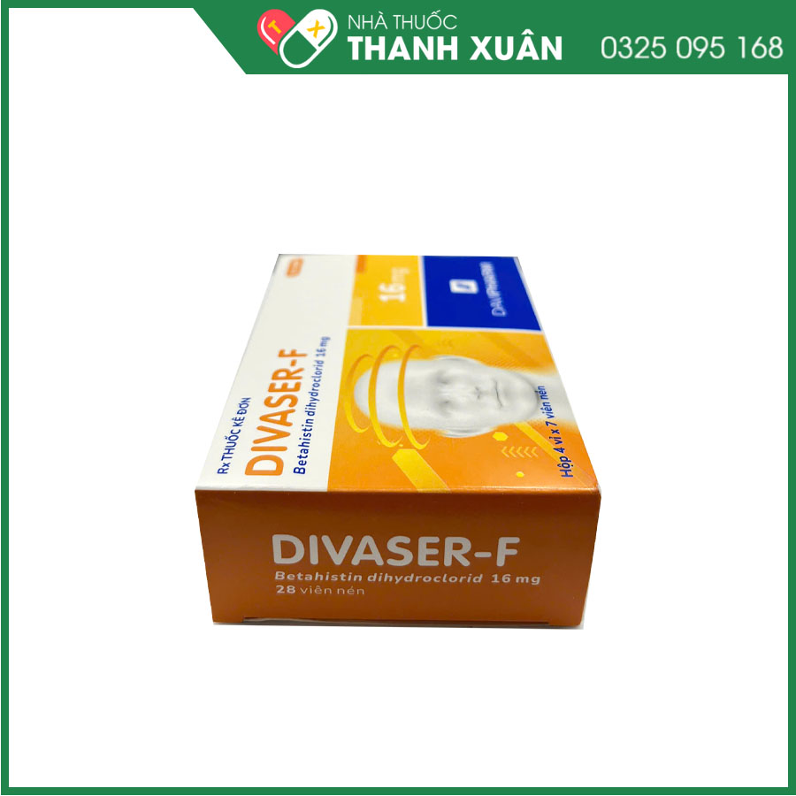 Divaser-F điều trị chứng chóng mặt ù tai, nôn ói, nhức đầu